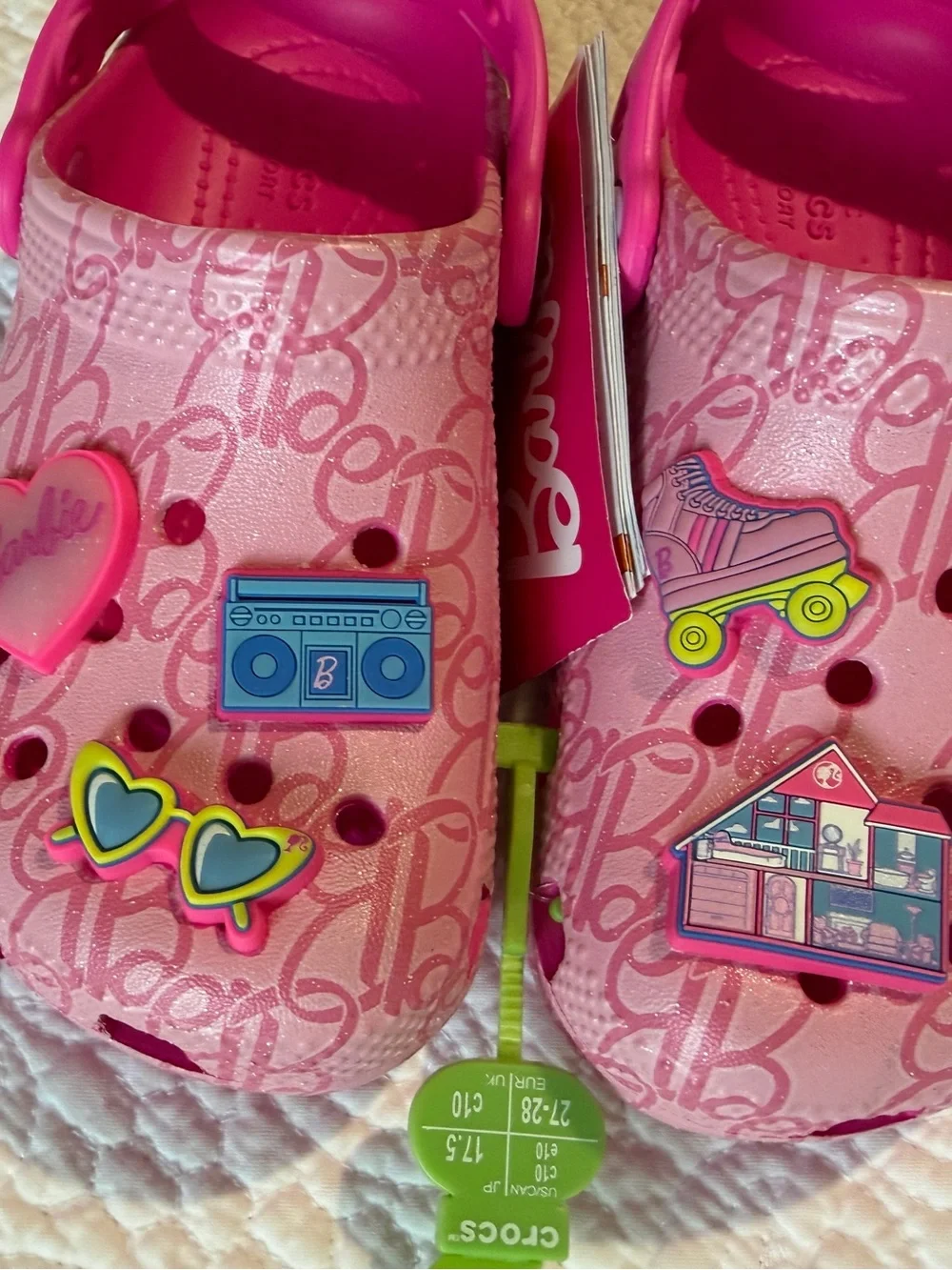 Barbie Pink Jibbitz-Style Kids Clogs with Fun Charms